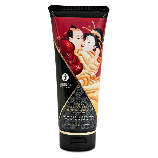 Shunga - Massage Creme Aardbei 200 ml - Afbeelding 2
