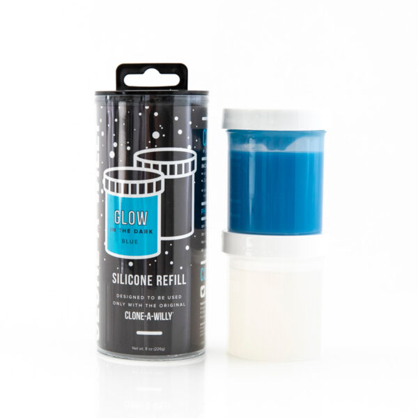 Clone-A-Willy - Refill Glow in the Dark Blue Silicone - Afbeelding 3
