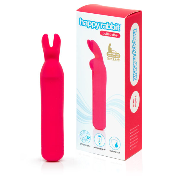 Happy Rabbit - Oplaadbare Vibrerende Bullet Roze - Afbeelding 2