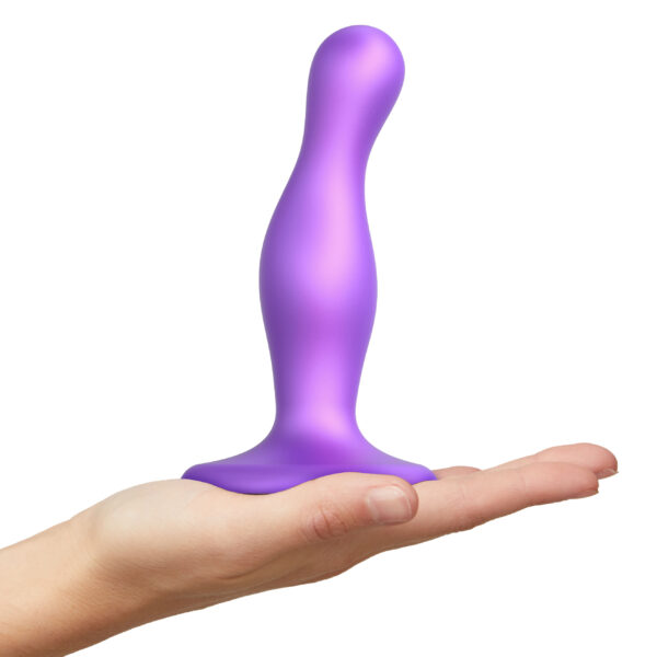 Strap-On-Me - Dildo Plug Curvy Metallic Purple L - Afbeelding 3