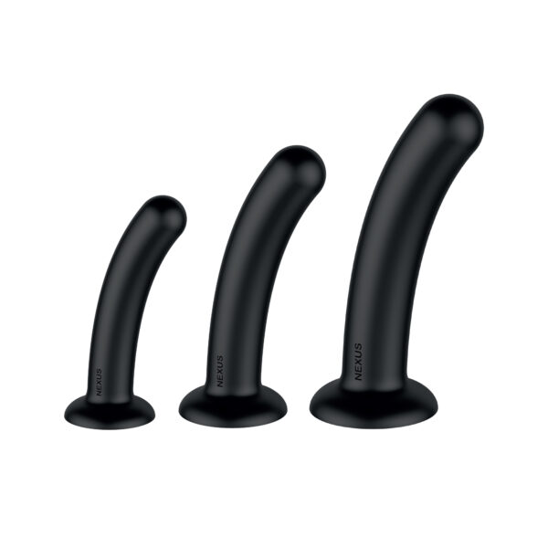 Nexus - Dilator Set Silicone Anal Dildos (S,M,L) Black - Afbeelding 3