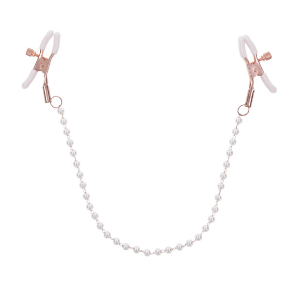 Sportsheets - S&M Peaches ‘n CreaMe Pearl Nipple Clamps Cream - Afbeelding 3